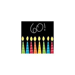  60 birthday Candles Beverage Napkins Health & Personal 