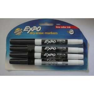  Expo Dry Erase Markers Fine Tip 4 Pack Black Office 