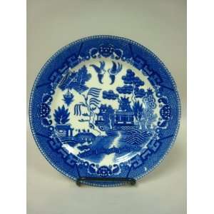 Flow Blue Willow Plates 