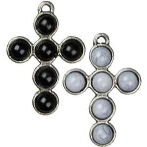   Culture Metal Charms Silver Circle Cross 2/Pkg Arts, Crafts & Sewing