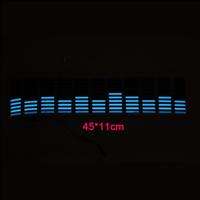 Sound music Activated Car Stickers Equalizer Glow Blue Light 45*11cm 
