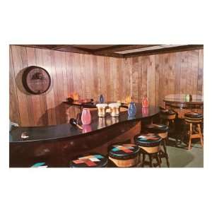  Fifties Bar with Bongo Drums Premium Poster Print, 16x24 