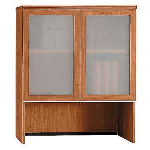  2 Door Bookcase Hutch w Glass Doors   Milano Furniture 