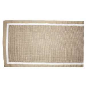  Double Border Jute Runner 22x60 Area Rug (Natural) (.5H x 