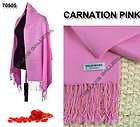 CARNATION PINK Classic Soft 100% Real Pashmina Cashmere