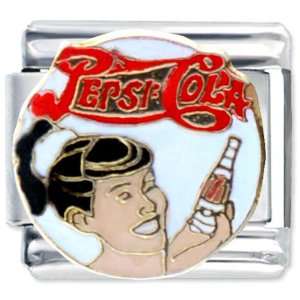  Woman With Vintage Pepsi Bottle Licensed Italian Charms 