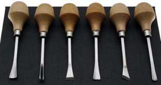 pc WOOD CARVING KNIFE CHISEL SET w/LARGE BALL HANDLES  