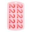 Sillycone Single Number Ice or Bake Tray, Pink Sillycone 