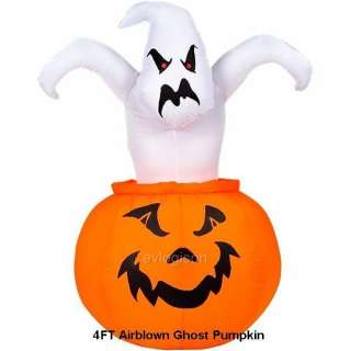 ft. Ghost Pumpkin Airblown Inflatable Halloween Decor  