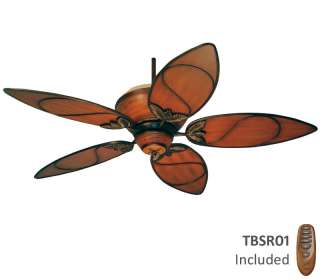   PARADISE KEY ANTIQUE BROWN REMOTE CONTROL Ceiling Fan TB301MAB  