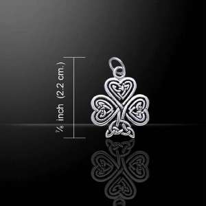 Lucky Irish SHAMROCK Celtic .925 Sterling Silver Charm   Boxed  
