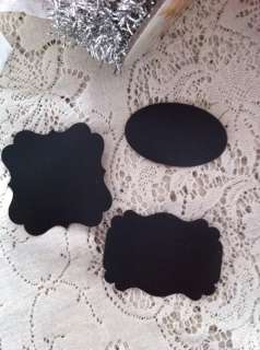 Decorative Chalkboard Labels~Adhesive~Tags~Set 12~French Chic Frame 