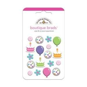  Doodlebug Cake & Ice Cream Boutique Brads 18/Pkg ; 3 Items 