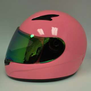 New Youth Kids Motorcycle Full Face Helmet Glossy Pink Size S M L XL 
