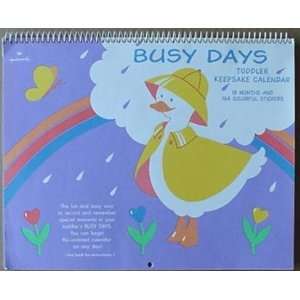  Busy Days Toddler Keepsake Calendar with Stickers 