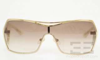 Christian Dior Gaucho 2 Cream & Gold Shield Sunglasses  
