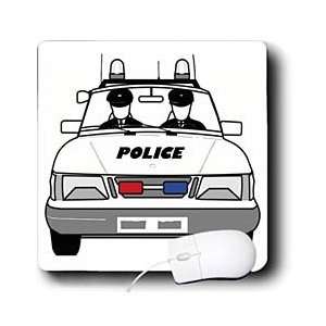   Childrens Art   Police Car With 2 Policemen   Mouse Pads Electronics