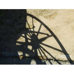  Shadow of Horse Carriage Wheel in Santa Cruz District 
