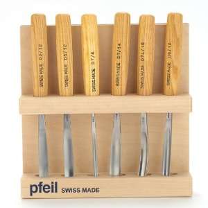   Swiss Made Intermediate Size Carving Tools Set of 6
