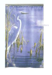 NEW Foggy Morning Egret Hautman Fabric Shower Curtain  