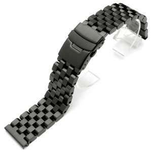   Engineer II Solid Stainless Steel Watch Band Push Button PVD Black