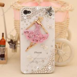   rhinestone white Case Cover Apple Iphone 4 4S Cell Phones