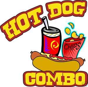 Concession Hot Dogs Hot Dog Food Sign Decal 10  