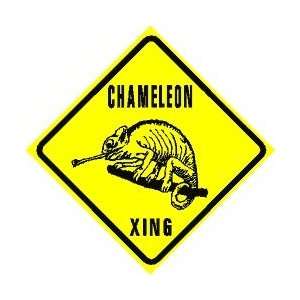  CHAMELEON CROSSING lizard reptile pet sign