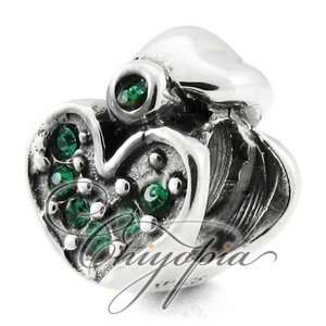 May Crystal Heart Chiyopia Pandora Chamilia Troll Compatible Beads