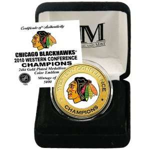 Chicago Blackhawks 2010 NHL Western Conference Champions 24kt Gold 