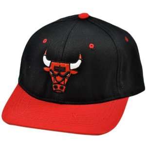  NBA Adidas Chicago Bulls Black Red White Flat Bill Snapback Hat 