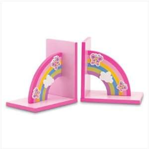   BUTTERFLY RAINBOW LIBRARY KIDS BOOKENDS BOOK END ENDS