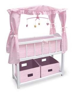   Basket Canopy Girls Baby Doll Crib 2 Baskets 046605717233  