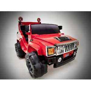  Red 12v Battery Power Kids Ride on Hummer Style Jeep w 