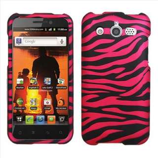 Hot Pink Zebra Hard Case Cover for Cricket Huawei Mercury M886 Glory 