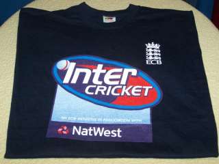 INTER CRICKET   England and Wales Board T Shirt LG New  