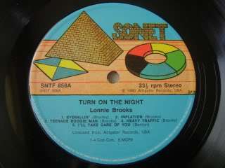 Lonnie Brooks Band Turn On The Night LP Blues Sonet  