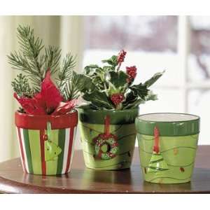  Christmas Flowerpots   Party Decorations & Yard Decor 