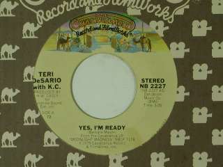 TERI DeSARIO w.K.C. dance 45 YES, IM READY / WITH YOUR LOVE 