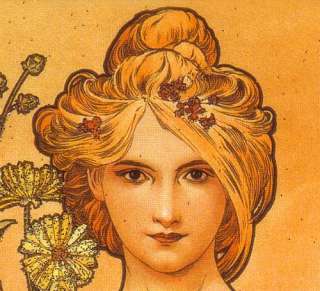 Alphonse Mucha Greeting Cards The Seasons Spring and The SeasonsS 