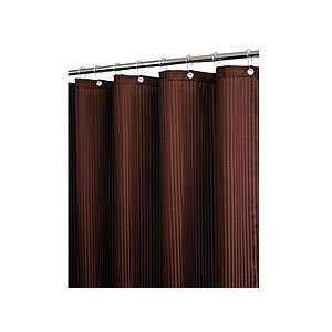  Coffee Bean Satin Stripe Shower Curtain