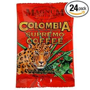 Magnum Coffee Colombian Ground Coffee, 1.5 Ounce Bags (Pack of 24 