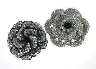 LOT 2 DESIGNER Beaded Large Floral Brooches Pins  