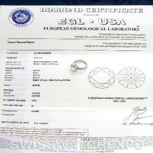 DIAMOND ENGAGEMENT RING 4.01 CT EGL Certificate K   VS2  