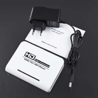   to VGA + Audio HDTV Video Converter Adapter For PS3 XBOX 360 PC DVD