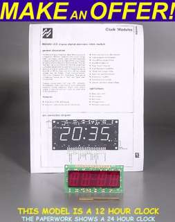 NIB 12HR National MA1010 Digital LED Alarm Clock Nixie  