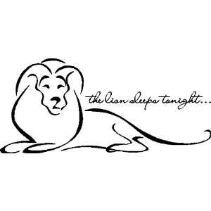  THE LION SLEEPSWALL SAYINGS WORDS QUOTES CHILDRENS ROOM 
