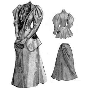   1894 Outing or Traveling Costume with Blazer Pattern 