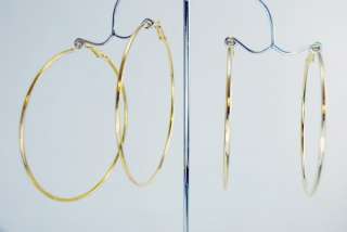   FABULOUS Shinning TWIST Hoop Earrings 2 Silver Tone Fashion Jewelry