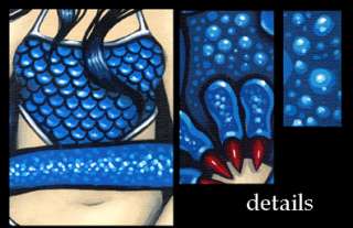 Blue Dragon fairy ebsq fantasy big eyed art Jasmine Becket Griffith 